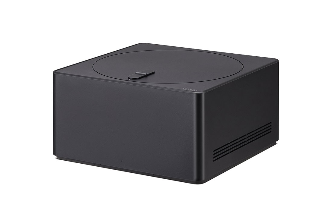 LG World’s First True Wireless TV 83 inch LG OLED evo AI M3 with 4K 120Hz Video & Audio Transfer , Slightly-angled left-facing side view of Zero Connect Box, OLED83M36LA, thumbnail 8