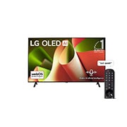 LG 77 Inch LG OLED  B4 4K Smart TV AI Magic remote Dolby Vision webOS24 2024, front view, OLED77B46LA, thumbnail 1