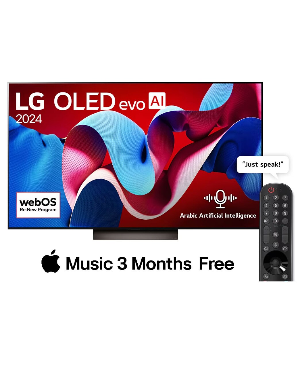 77 inch LG OLED evo AI C4 4K Smart TV 2024 - OLED77C46LA | LG UAE