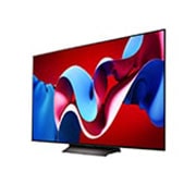 LG 65 Inch LG OLED evo C4 4K Smart TV AI Magic remote Dolby Vision webOS24 2024, Left-facing side view of LG OLED evo TV, OLED C4, OLED65C46LA, thumbnail 4