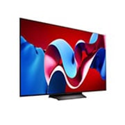 LG 65 Inch LG OLED evo C4 4K Smart TV AI Magic remote Dolby Vision webOS24 2024, Right-facing side view of LG OLED evo TV, OLED C4, OLED65C46LA, thumbnail 6