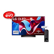 LG 83 Inch LG OLED evo C4 4K Smart TV AI Magic remote Dolby Vision webOS24 2024, front view, OLED83C46LA, thumbnail 1