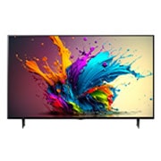 LG 65 Inch LG QNED MiniLED QNED90 4K Smart TV AI Magic remote HDR10 webOS24 2024, Front view of LG QNED TV, QNED90, 65QNED90T6A, thumbnail 3