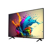 LG 65 Inch LG QNED MiniLED QNED90 4K Smart TV AI Magic remote HDR10 webOS24 2024, Slightly-angled left-facing side view of LG QNED TV, QNED90, 65QNED90T6A, thumbnail 4