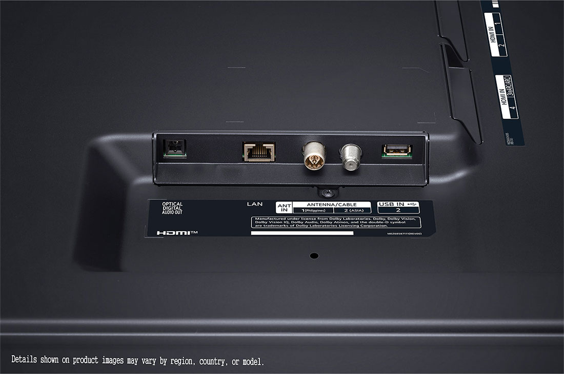 LG 86 Inch LG NanoCell NANO80 4K Smart TV AI Magic remote HDR10 webOS24 2024, perspective ports view, 86NANO80T6A, thumbnail 13