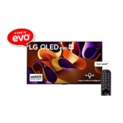 LG 65 Inch LG OLED evo G4 4K Smart TV AI Magic remote Dolby Vision webOS24 2024, front view, OLED65G46LA, thumbnail 1