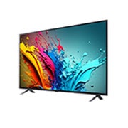 LG 86 Inch LG QNED QNED86 4K Smart TV AI Magic remote HDR10 webOS24 2024, Slightly-angled left-facing side view of LG QNED TV, QNED85, 86QNED86T6A, thumbnail 4