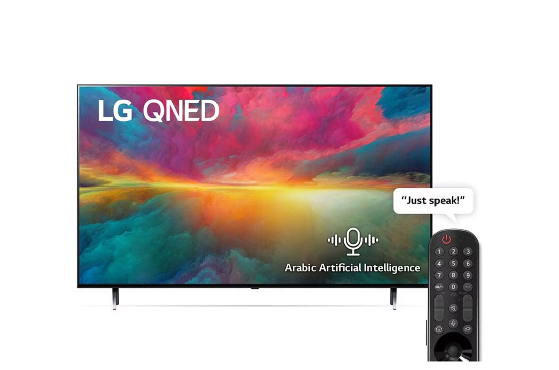 LG 2023 LG QNED75, 65 inch with 4K SmartTV, magic remote, WebOS, front view, 65QNED756RB