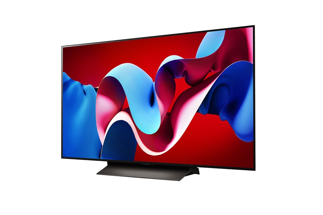 LG 48 Inch LG OLED evo C4 4K Smart TV AI Magic remote Dolby Vision webOS24 2024, Left-facing side view of LG OLED evo TV, OLED C4, OLED48C46LA, thumbnail 2