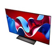 LG 48 Inch LG OLED evo C4 4K Smart TV AI Magic remote Dolby Vision webOS24 2024, Angled view of LG OLED evo TV, OLED C4 from below, OLED48C46LA, thumbnail 8