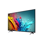 LG 75 Inch QNED86 4K Smart TV with AI Magic remote, HDR10, webOS24, 2024, Slightly-angled left-facing side view of LG QNED TV, QNED85, 75QNED86T6A, thumbnail 4