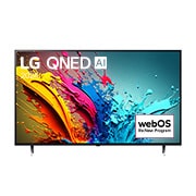 LG 75 Inch QNED86 4K Smart TV with AI Magic remote, HDR10, webOS24, 2024, Front view of LG QNED TV, QNED86 with text of LG QNED AI, 2024, and webOS Re:New Program logo on screen, 75QNED86T6A, thumbnail 2