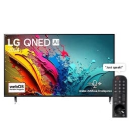 Front view of LG QNED TV, QNED852