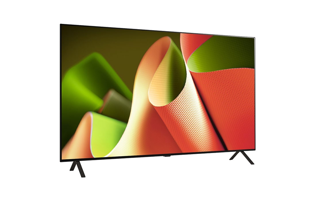 LG 55 Inch LG OLED  B4 4K Smart TV AI Magic remote Dolby Vision webOS24 2024, Slightly-angled right-facing side view of LG OLED TV, OLED B4, OLED55B46LA, thumbnail 7