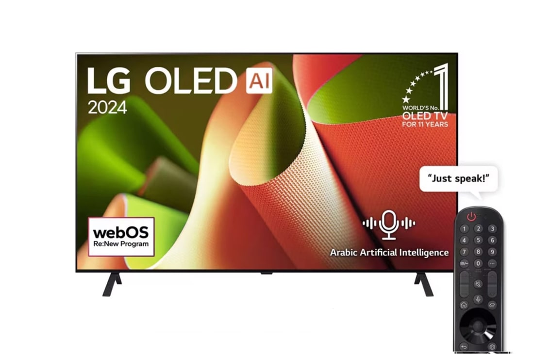 LG 55 Inch LG OLED  B4 4K Smart TV AI Magic remote Dolby Vision webOS24 2024, LG 55 Inch LG OLED AI B4 4K Smart TV Magic remote Dolby Vision webOS24 2024, OLED55B46LA, OLED55B46LA