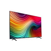 LG 75 Inch LG NanoCell NANO81 4K Smart TV AI Magic remote HDR10 webOS24 2024, Slightly-angled left-facing side view of LG NanoCell TV, NANO, 75NANO81T6A, thumbnail 3