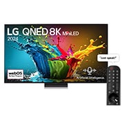 LG 86 Inch LG QNED MiniLED QNED99 8K Smart TV AI Magic remote HDR10 webOS24 2024, 86QNED99T6B, thumbnail 1