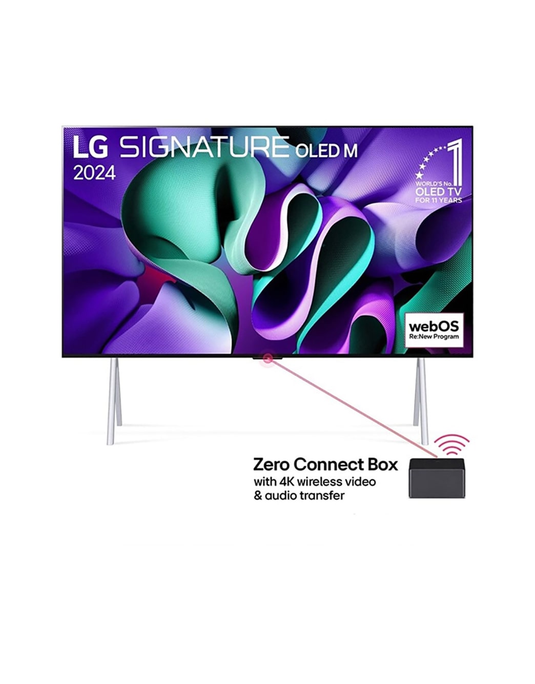 97 inch LG SIGNATURE OLED M4 True Wireless TV with 4K 120Hz