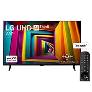 LG 98 Inch LG UHD UT90 4K Smart TV AI Magic remote HDR10 webOS24 2024, front view with infill, 98UT90006LA, thumbnail 1