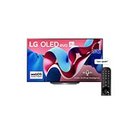 LG 55 Inch LG OLED evo CS4 4K Smart TV AI Magic Remote Dolby Vision WebOS24, 2024, Front view with LG OLED evo AI TV, OLED CS4, 11 Years of world number 1 OLED Emblem and webOS Re:New Program logo on screen, OLED55CS4VA, thumbnail 1
