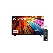 LG 65 Inch LG UHD UT80 4K Smart TV AI Magic remote HDR10 webOS24 2024, Front view of LG UHD TV, UT80 with text of LG UHD AI, 2024, and webOS Re:New Program logo on screen, 65UT80006LB, thumbnail 1