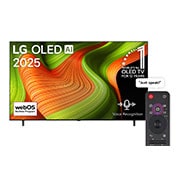 LG 77 inch LG OLED AI B5 4K 120Hz Smart TV AI Magic remote webOS25 2025 , Front view of LG OLED AI B5 4K Smart TV. 12 Years of world number 1 OLED emblem and LG OLED AI 2025 logo are on the screen., OLED77B56LA, thumbnail 1