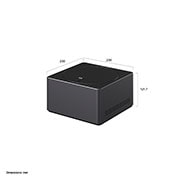 LG World’s first True Wireless TV 97 inch LG OLED evo AI M5 with 4K 120Hz Video & Audio Transfer 2025 , Zero Connect Box with its corresponding size dimensions in millimeters. , OLED97M56LA, thumbnail 2