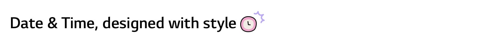 Title reads, Date & Time, designed with style