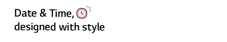 Title reads, Date & Time, designed with style