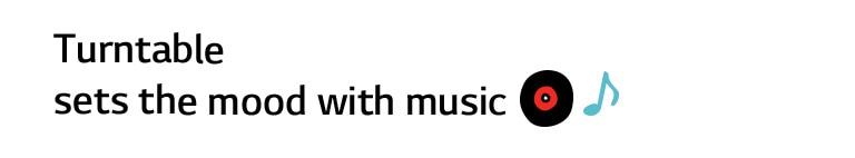 Title reads, Turntable sets the mood with music 