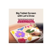 LG 27 inch LG StanbyME 2 Super Portable Touch Screen, LG StanbyME 2 is on a table. Let's Draw is in use. A person is creating artwork using just their finger and the touchscreen. The text talks about how you can use your screen as a digital canvas and di, 27LX6TDGA, thumbnail 4