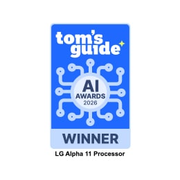 Tom's Guide AI Award 2026 Winner badge for the LG alpha 11 AI Processor.