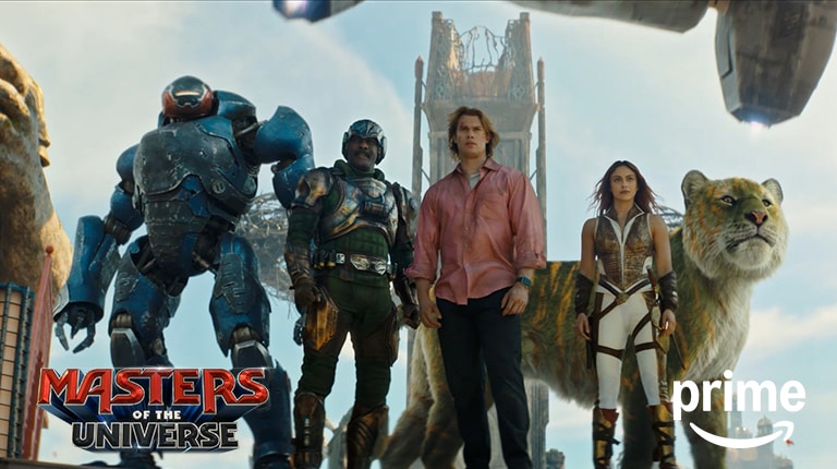 LG OLED evo AI G6 with Creator Original Picture Mode displaying a scene from Masters of the Universe with the Amazon Prime Video logo, showcasing the creator's intended picture quality.