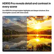 LG 85 inch LG NANO 4K UHD AI Smart TV Award‑winning Multi AI webOS 2026, LG NANO 4K UHD AI NU85 highlights HDR10 Pro in a split scenic image comparing SDR and HDR10 Pro, revealing brighter highlights, deeper shadows, and enhanced contrast in a sunset lake scene for richer , 85NU840B6LA, thumbnail 5