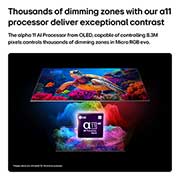 LG 75 inch LG Micro RGB evo AI 4K Smart TV Certified Triple 100% Color Coverage 2026, LG Micro RGB evo AI MRGB95 with Micro Dimming Ultra displays a vibrant marine life scene with precise color separation across over 8.3 million pixels, enhanced by thousands of dimming zones driven by , 75MRGB95B6A, thumbnail 7