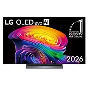 LG 48'' LG OLED evo AI C6 4K Smart TV with FreeSync Premium 2026, The front view of the LG OLED evo AI C6, released in 2026, displays an image of layered, multicolored forms, featuring Perfect Black & Perfect Color, along with the World’s No.1 OLED TV for 13 Years b, OLED48C66LA, thumbnail 1