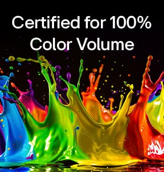 LG QNED evo AI Mini LED QNED82 with Dynamic QNED Color Pro fills the screen with vivid, fluid bursts of multicolored, paint-like motion, showcasing enhanced color vibrancy certified for 100% Color Volume.