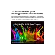 LG 75 inch LG QNED evo AI VRR 144Hz QNED84 Mini LED 4K Smart TV 2026, LG QNED evo AI Mini LED QNED84 with Dynamic QNED Color Pro fills the screen with vivid, fluid bursts of multicolored, paint-like motion, showcasing enhanced color vibrancy certified for 100% Color Vol, 75QNED84B6T, thumbnail 4