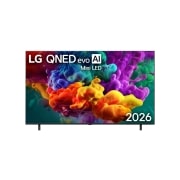 LG 65 inch LG QNED evo AI QNED85 Mini LED 4K Smart TV 2026, The front view of LG QNED evo AI Mini LED QNED85, released in 2026, fills the screen with vivid, fluid bursts of multicolored, paint-like motion, as dense clouds of color blend seamlessly across the d, 65QNED85B6T, thumbnail 1