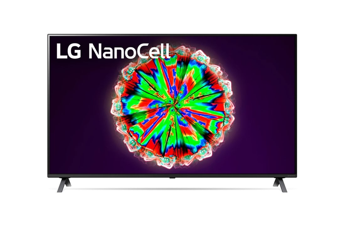 LG NanoCell TV 55 Inch NANO80 Series, Cinema Screen Design 4K Active HDR WebOS Smart ThinQ AI Local Dimming, 55NANO80VNA