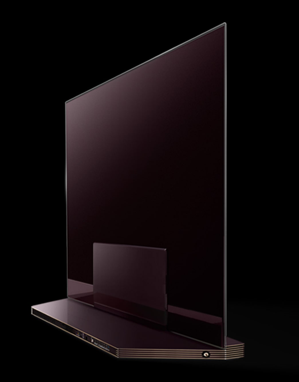 LG Signature OLED T、コントラスト スクリーンがまだ半分まで展開されていません。