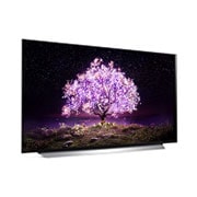 LG OLED TV 55 Inch C1 Series Cinema Screen Design 4K Cinema HDR webOS Smart with ThinQ AI Pixel Dimming, +15 degree side view, OLED55C1PVA, thumbnail 8