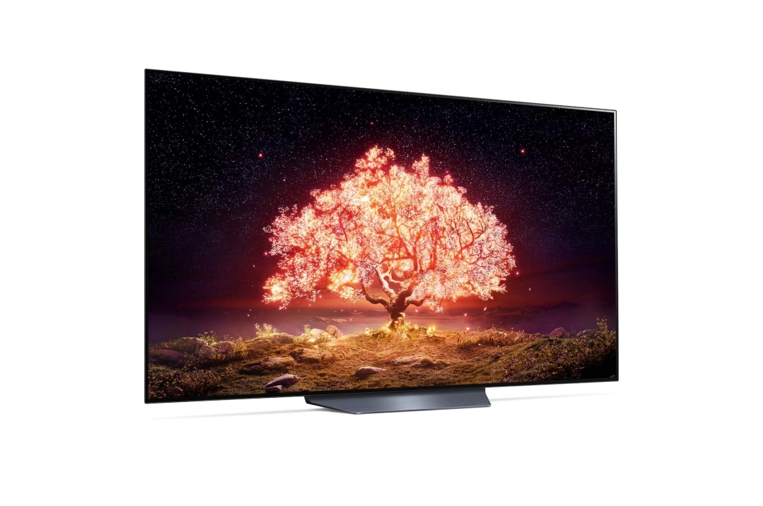 LG OLED 55 Inch TV With 4K Active HDR Cinema Screen Design from the B1 Series, 15 degree side view, OLED55B1PVA, thumbnail 8