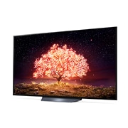 LG OLED 55 Inch TV With 4K Active HDR Cinema Screen Design from the B1 Series, 15 degree side view, OLED55B1PVA, thumbnail 4