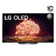 LG OLED 65 Inch TV With 4K Active HDR Cinema Screen Design from the B1 Series, front view, OLED65B1PVA, thumbnail 1