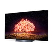 LG OLED 77 Inch TV With 4K Active HDR Cinema Screen Design from the B1 Series, -15 degree side view, OLED77B1PVA, thumbnail 5