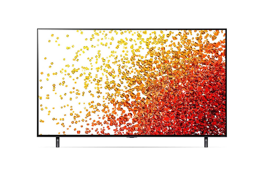 LG NanoCell TV 55 Inch NANO90 Series Cinema Screen Design 4K Cinema HDR webOS Smart with ThinQ AI Full Array Dimming, front view with infill image, 55NANO90VPA, thumbnail 4
