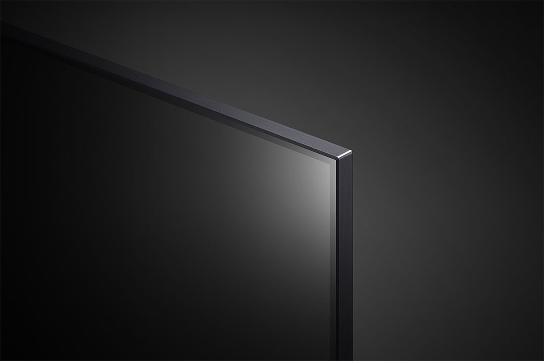 LG NanoCell TV 55 Inch NANO90 Series Cinema Screen Design 4K Cinema HDR webOS Smart with ThinQ AI Full Array Dimming, close-up view of panel, 55NANO90VPA, thumbnail 8