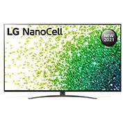 LG NanoCell TV 55 Inch NANO86 Series Cinema Screen Design 4K Cinema HDR webOS Smart with ThinQ AI Local Dimming, A front view of the LG NanoCell TV, 55NANO86VPA, thumbnail 2