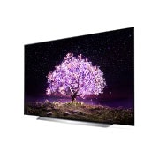 LG OLED TV 65 Inch C1 Series Cinema Screen Design 4K Cinema HDR webOS Smart with ThinQ AI Pixel Dimming, -30 degree side view, OLED65C1PVA, thumbnail 5
